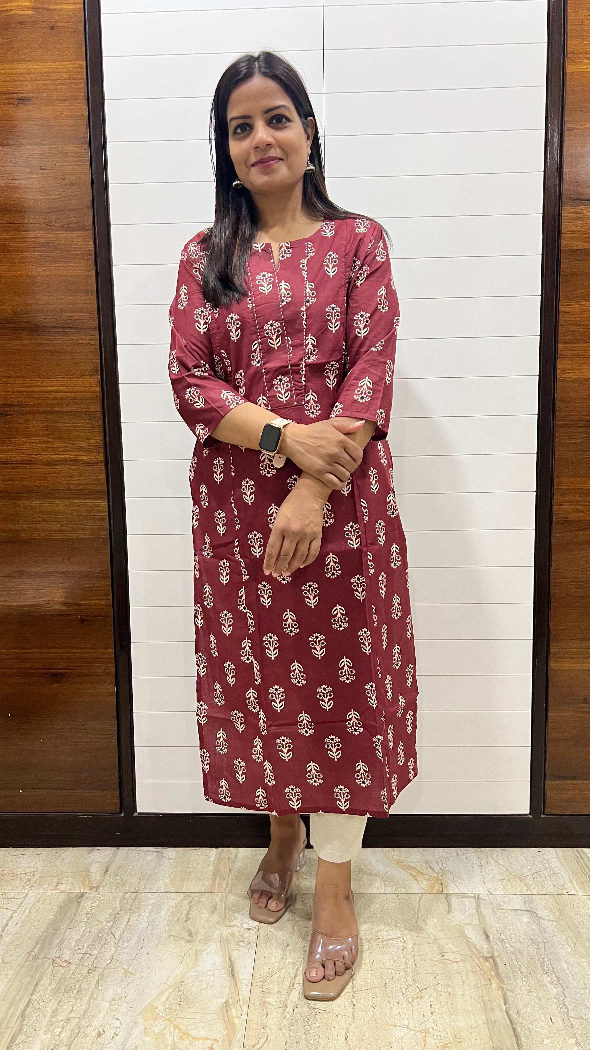 MUMZHUG Blue Pure Cotton Printed Feeding Kurta | Soft & Breathable Maternity & Nursing Wear for Women  Product Descri
