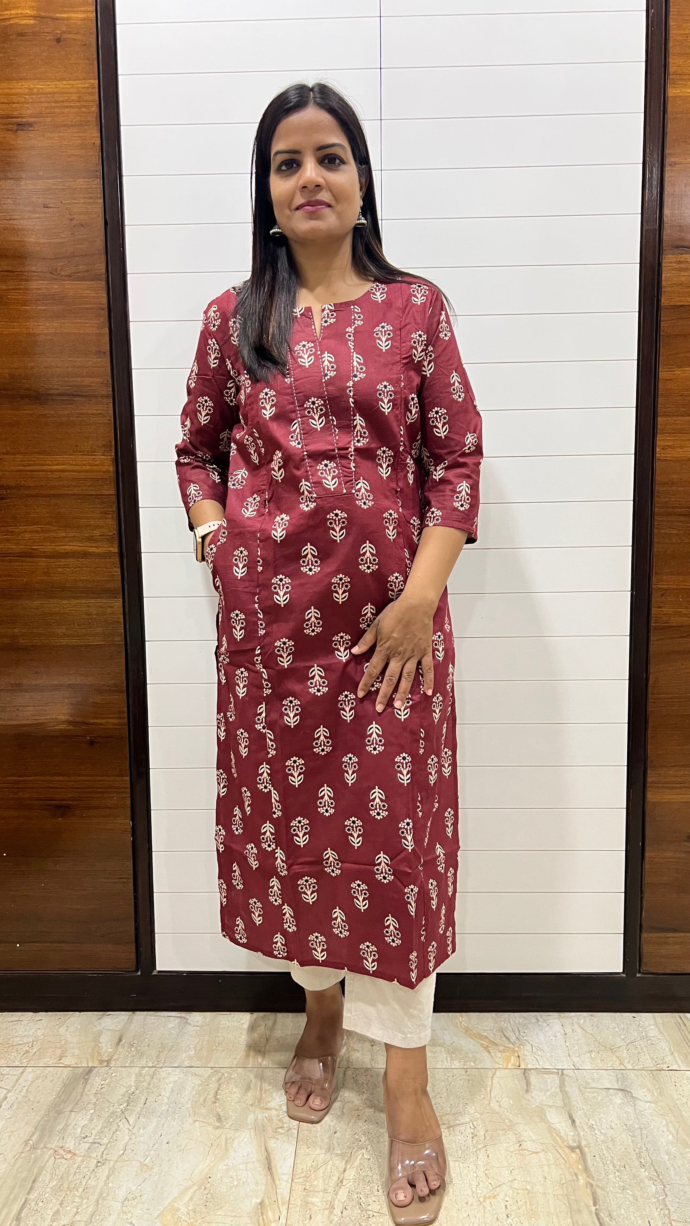 MUMZHUG Blue Pure Cotton Printed Feeding Kurta | Soft & Breathable Maternity & Nursing Wear for Women  Product Descri