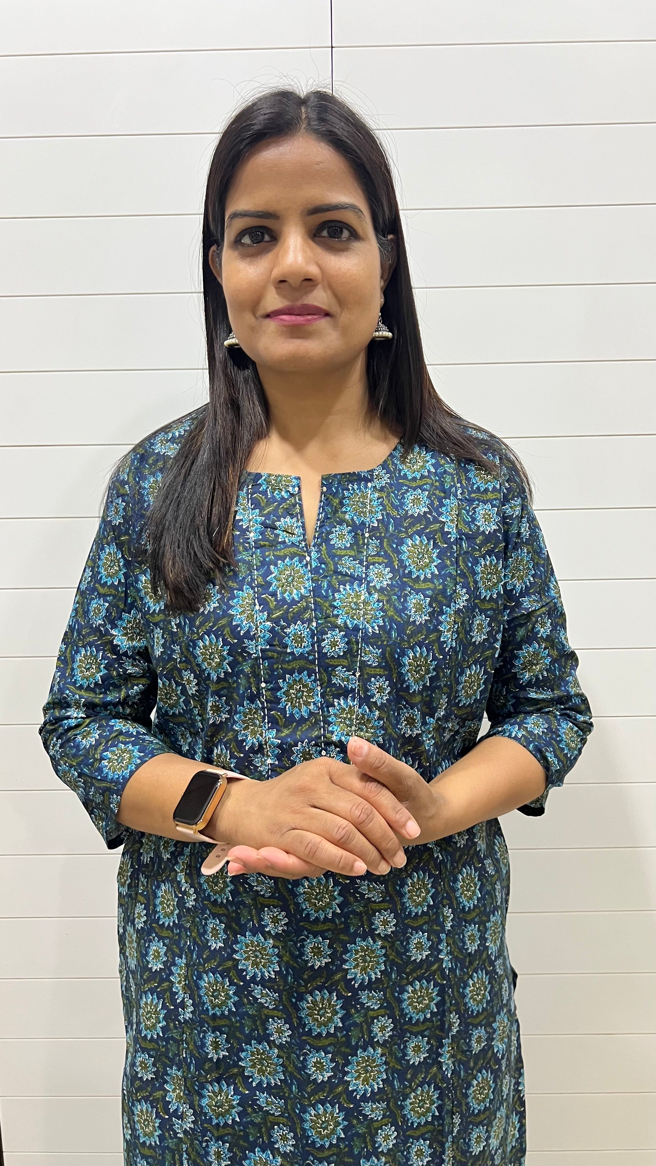 MUMZHUG Teal Blue Pure Cotton Jaipuri Print Feeding Kurta | Hidden Nursing Zippers | Soft Maternity & Nursing Wear