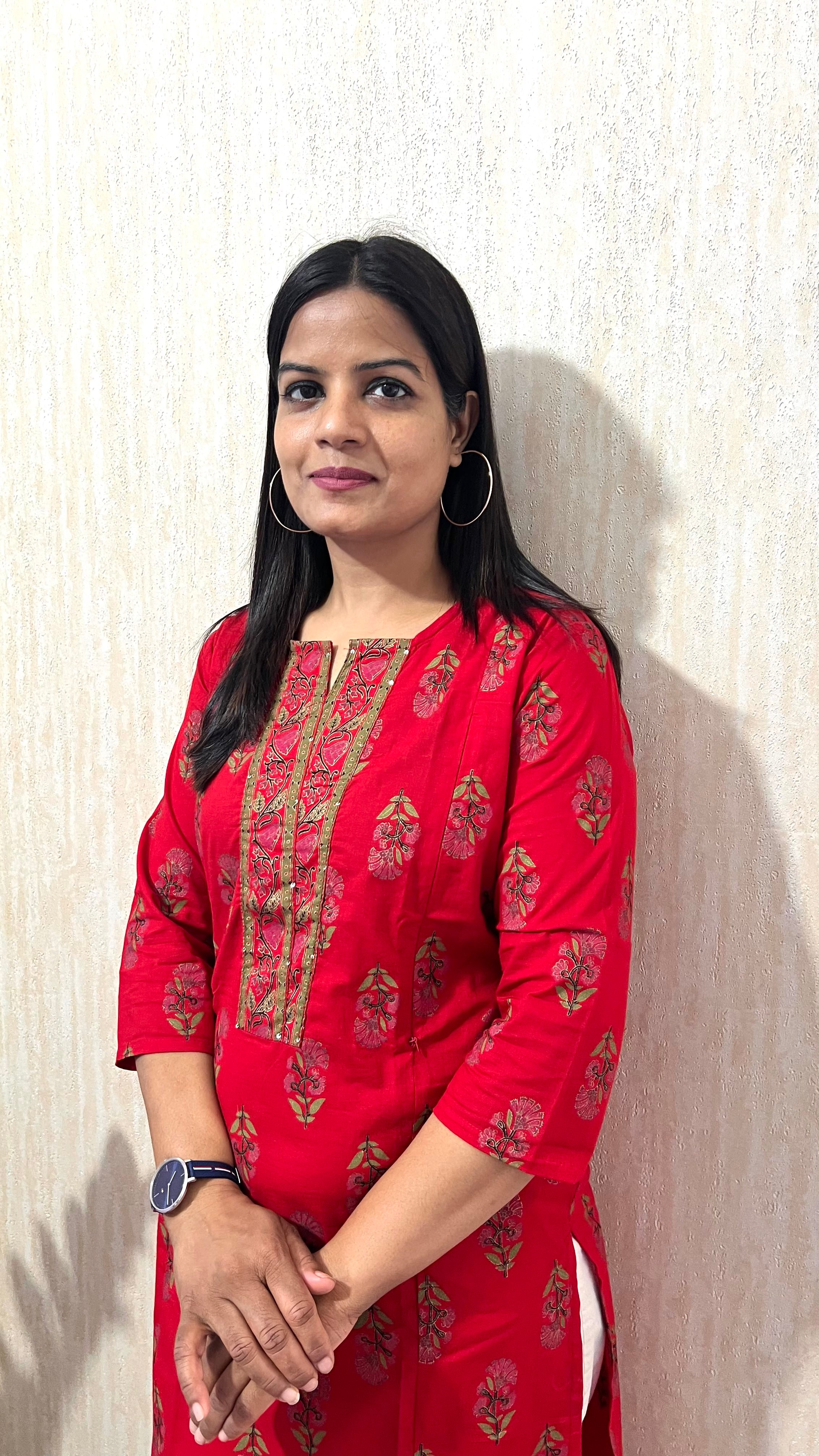 MUMZHUG Pure Cotton Red Jaipuri Print Feeding Kurta | Nursing Kurta with Concealed Zippers | Soft & Breathable Maternity Wear