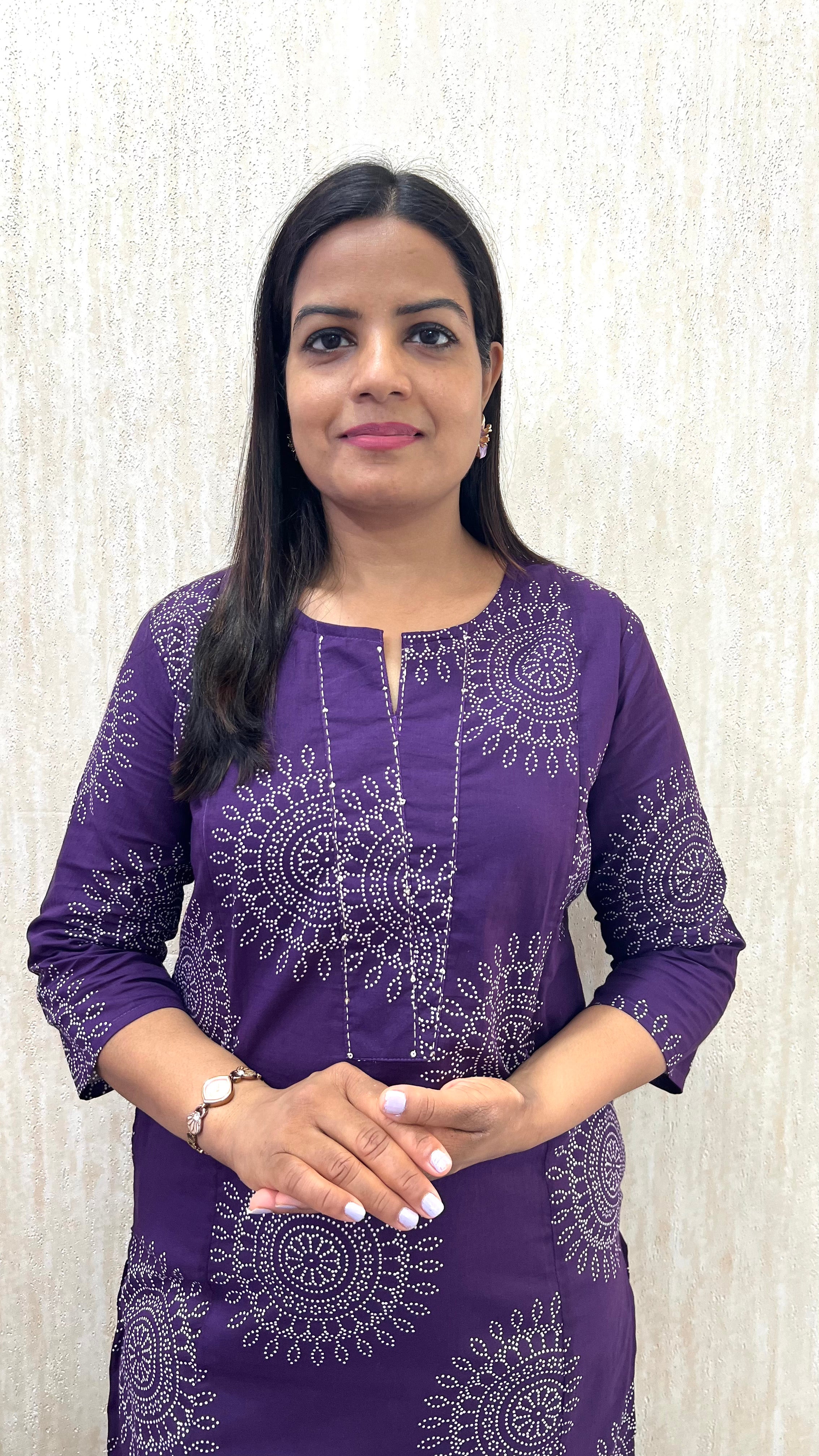 MUMZHUG Pure Cotton Jaipuri Print Feeding Kurta – Royal Purple | Maternity & Nursing Wear
