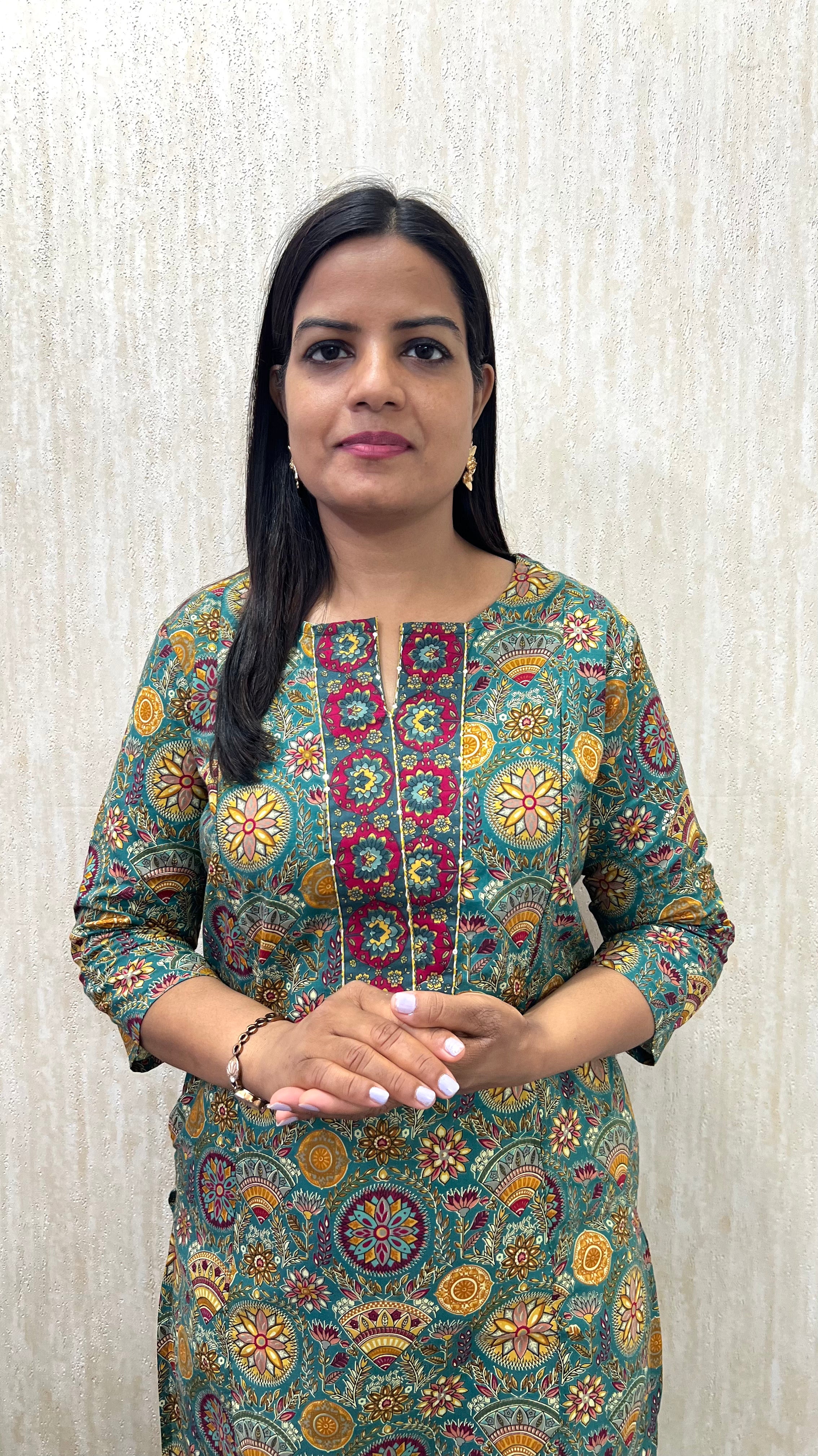 MUMZHUG Pure Cotton Jaipuri Print Feeding Kurta – Emerald Green | Maternity & Nursing Wear