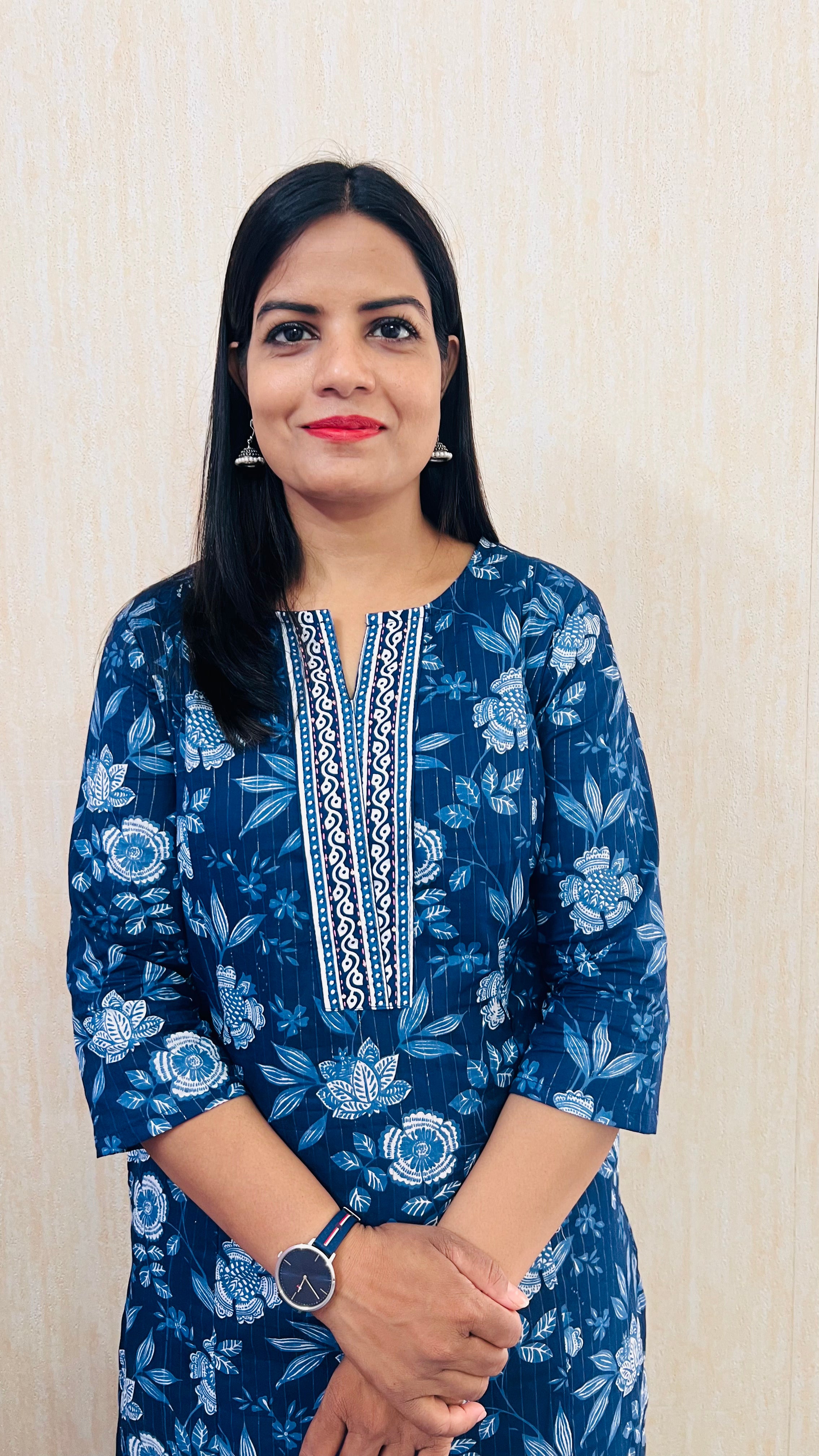 Mumzhug Jaipuri Print Pure Cotton Indigo Feeding Kurta | Nursing Kurta-DISPAYCH DATE 22-8-26