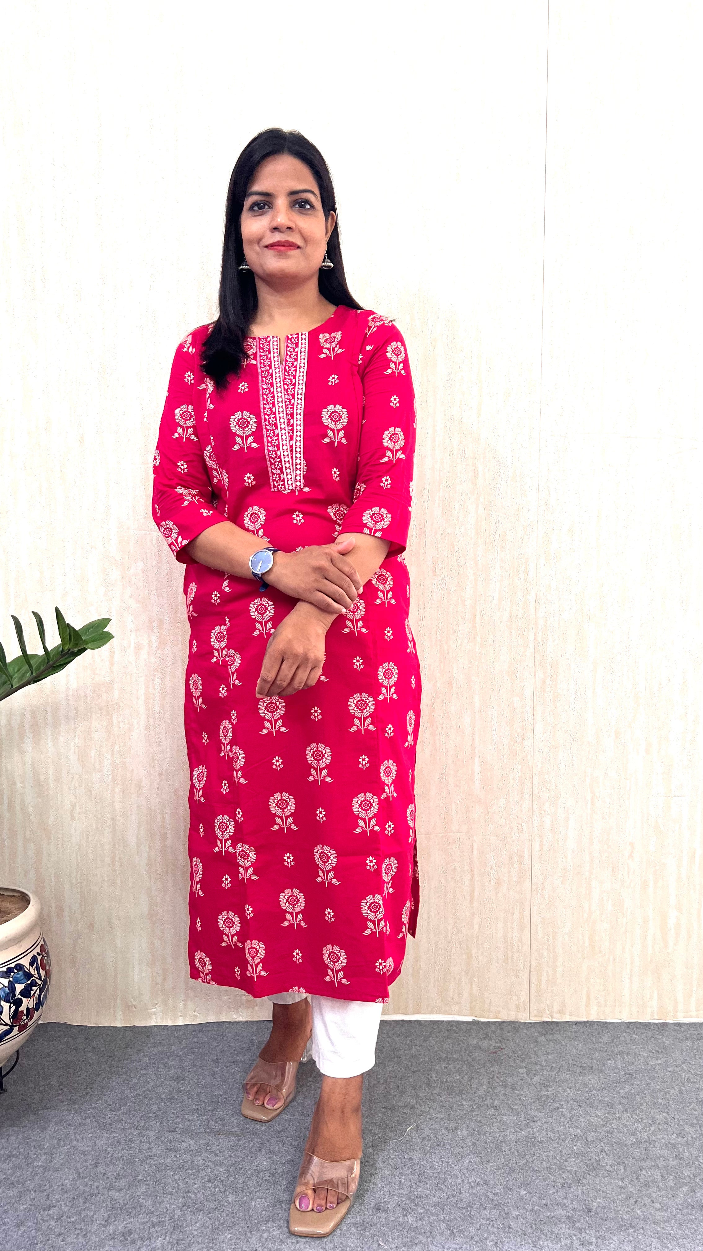 Mumzhug Fuchsia Bloom – Pure Cotton Jaipuri Feeding Kurta-Dispatching starts from 22nd August 2026.