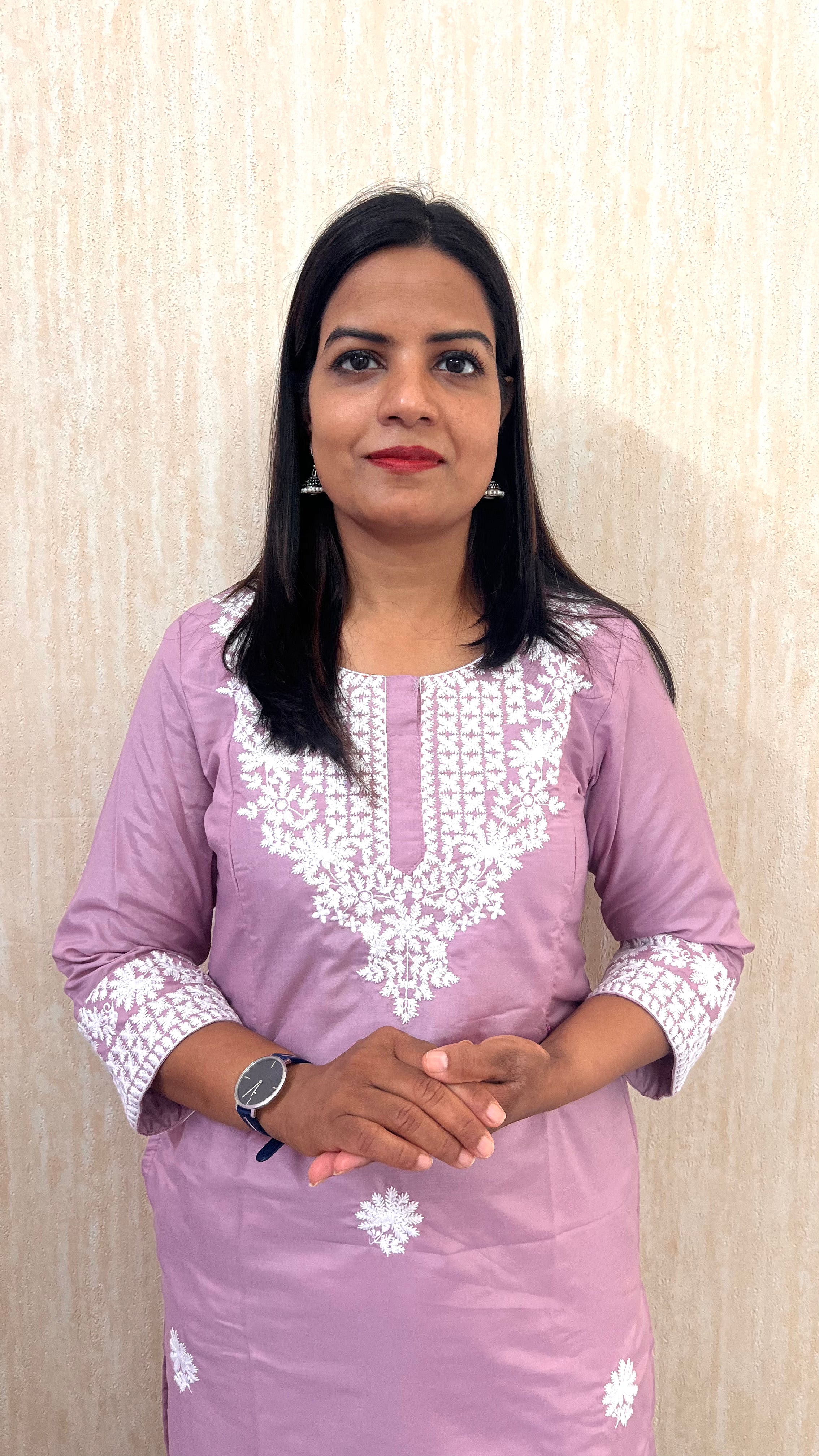 MUMZHUG Lavender Luxe — Maslin Silk Embroidered Feeding Kurta