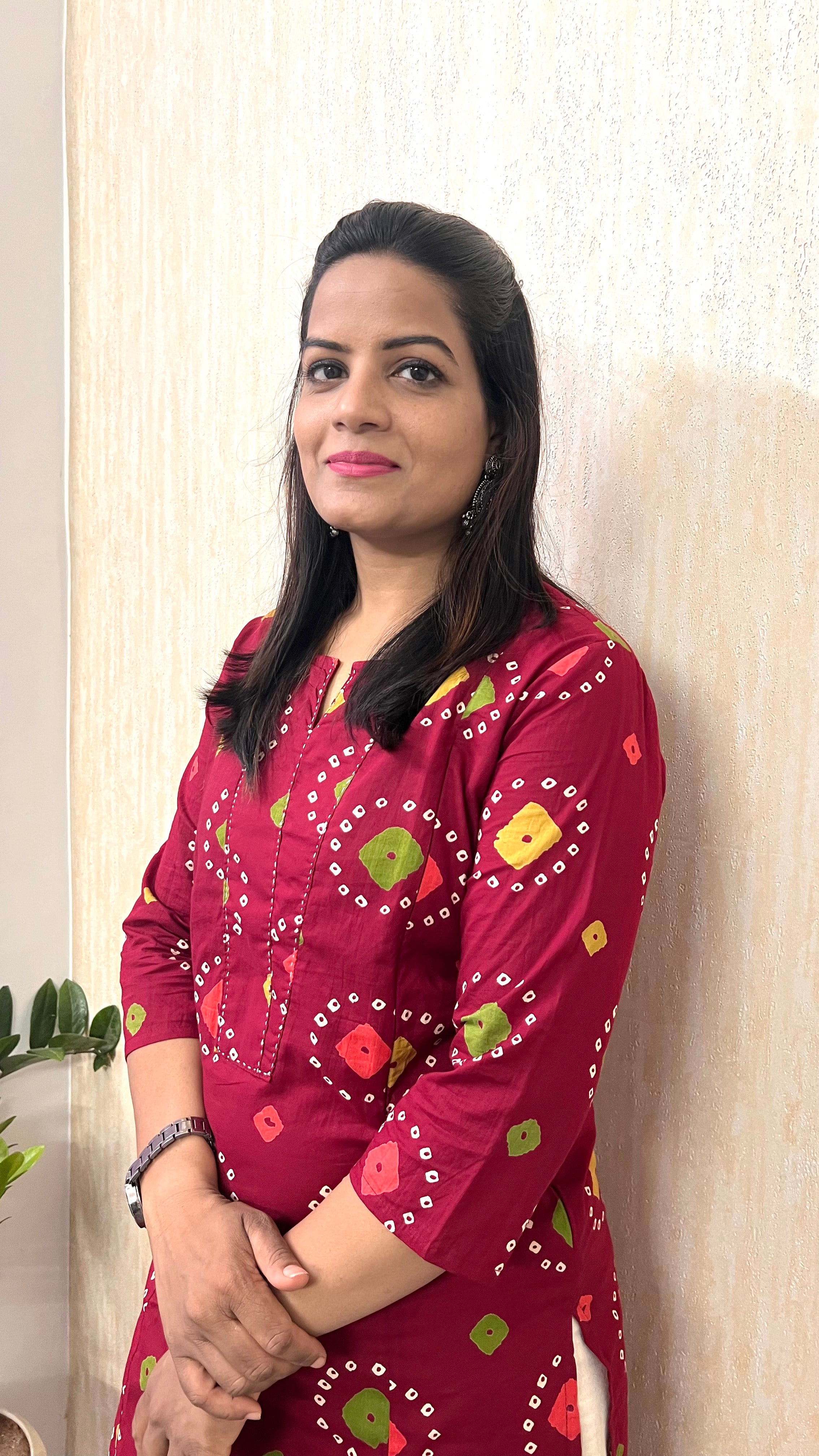 Mumzhug Maroon Batik Bloom – Pure Cotton Feeding Kurta-Dispatching starts from 22nd August 2026.