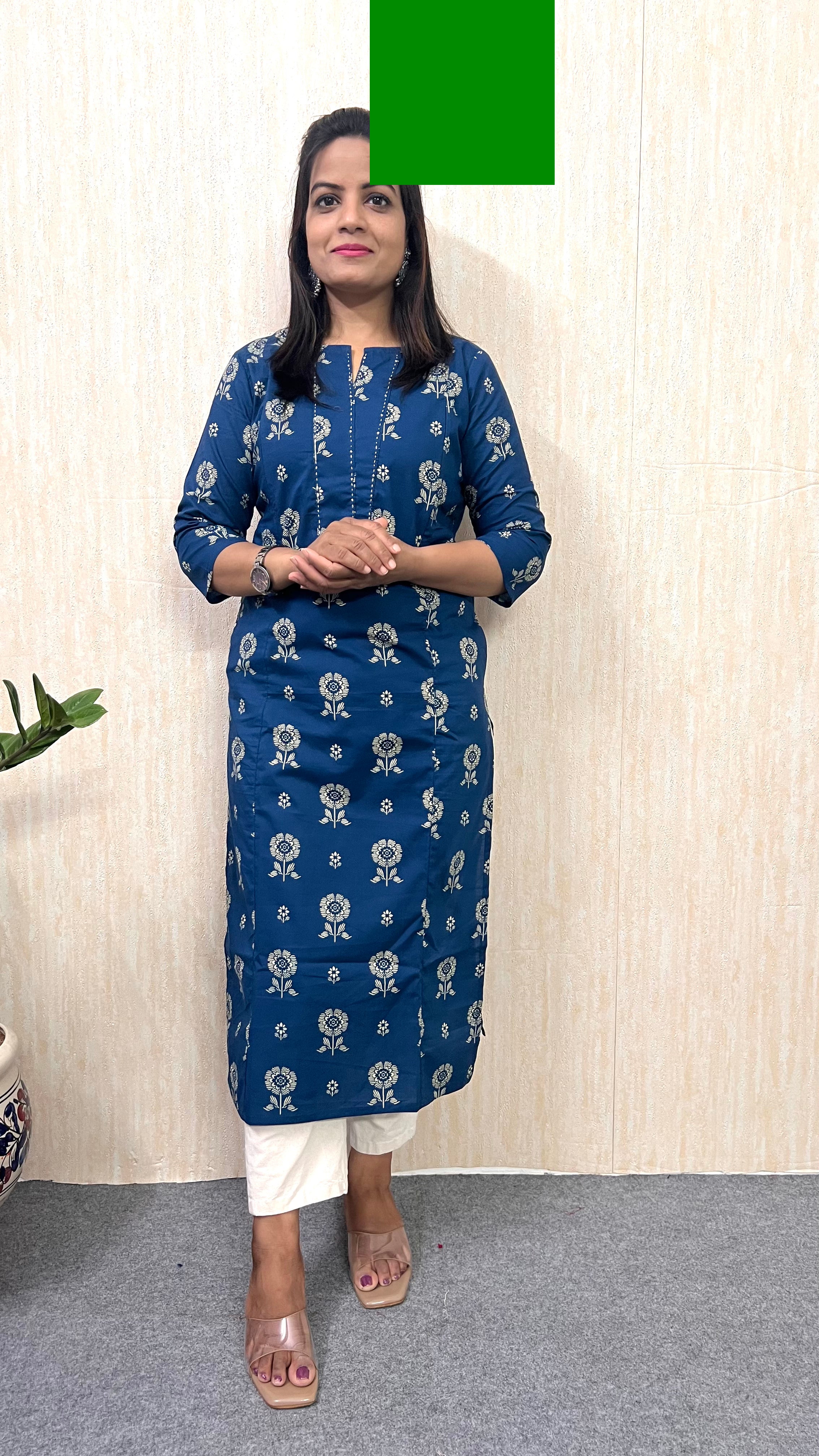 Mumzhug Blue Batik Bloom – Pure Cotton Jaipuri Feeding Kurta-Dispatching starts from 22nd August 2026.