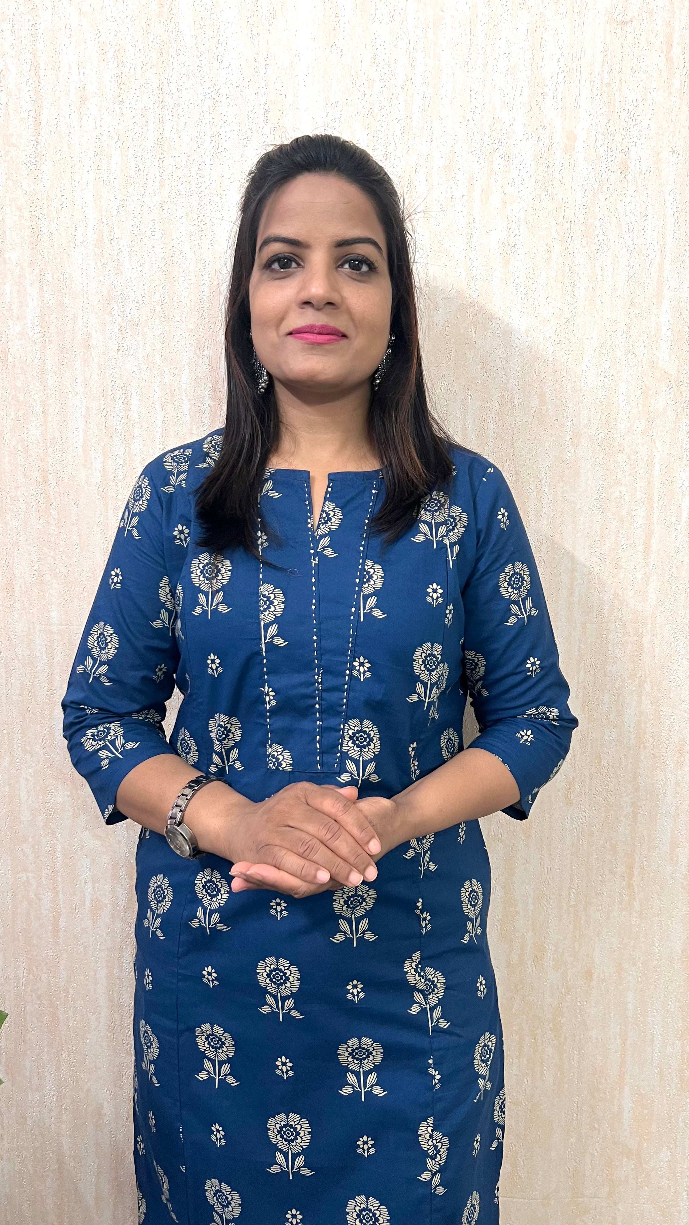 Mumzhug Blue Batik Bloom – Pure Cotton Jaipuri Feeding Kurta-Dispatching starts from 22nd August 2026.
