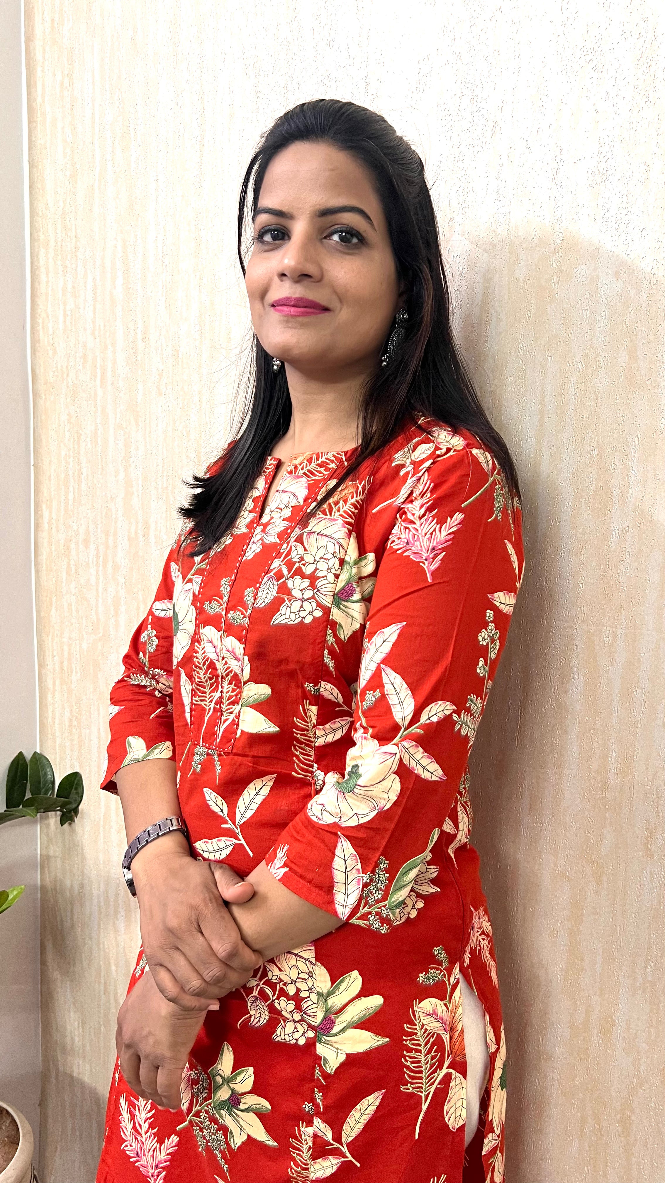 Mumzhug Rust Bloom – Pure Cotton Jaipuri Floral Feeding Kurta-Dispatching starts from 22nd August 2026.