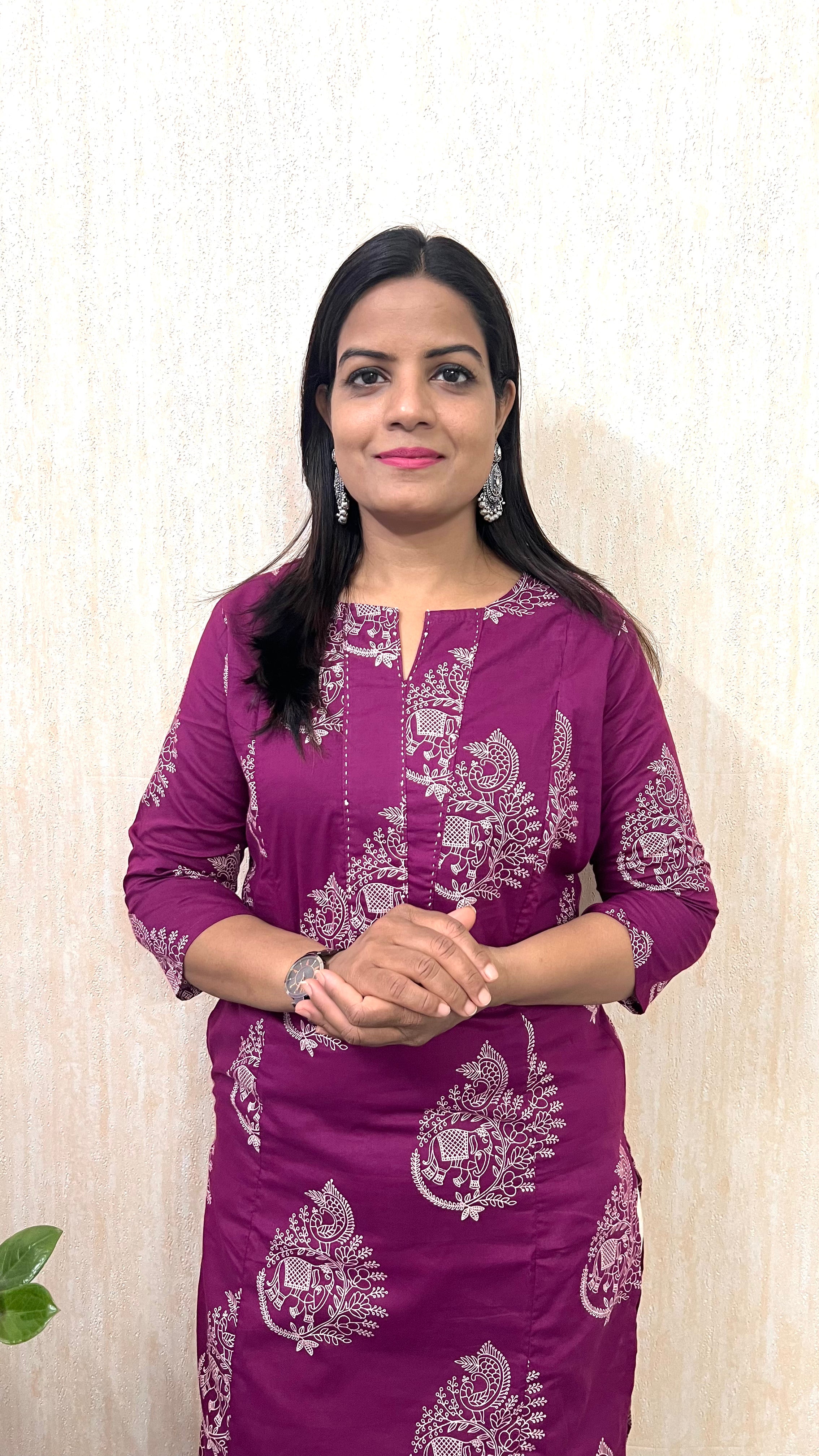 Mumzhug Wine Elephant – Pure Cotton Jaipuri Feeding Kurta-Dispatching starts from 22nd August 2026.