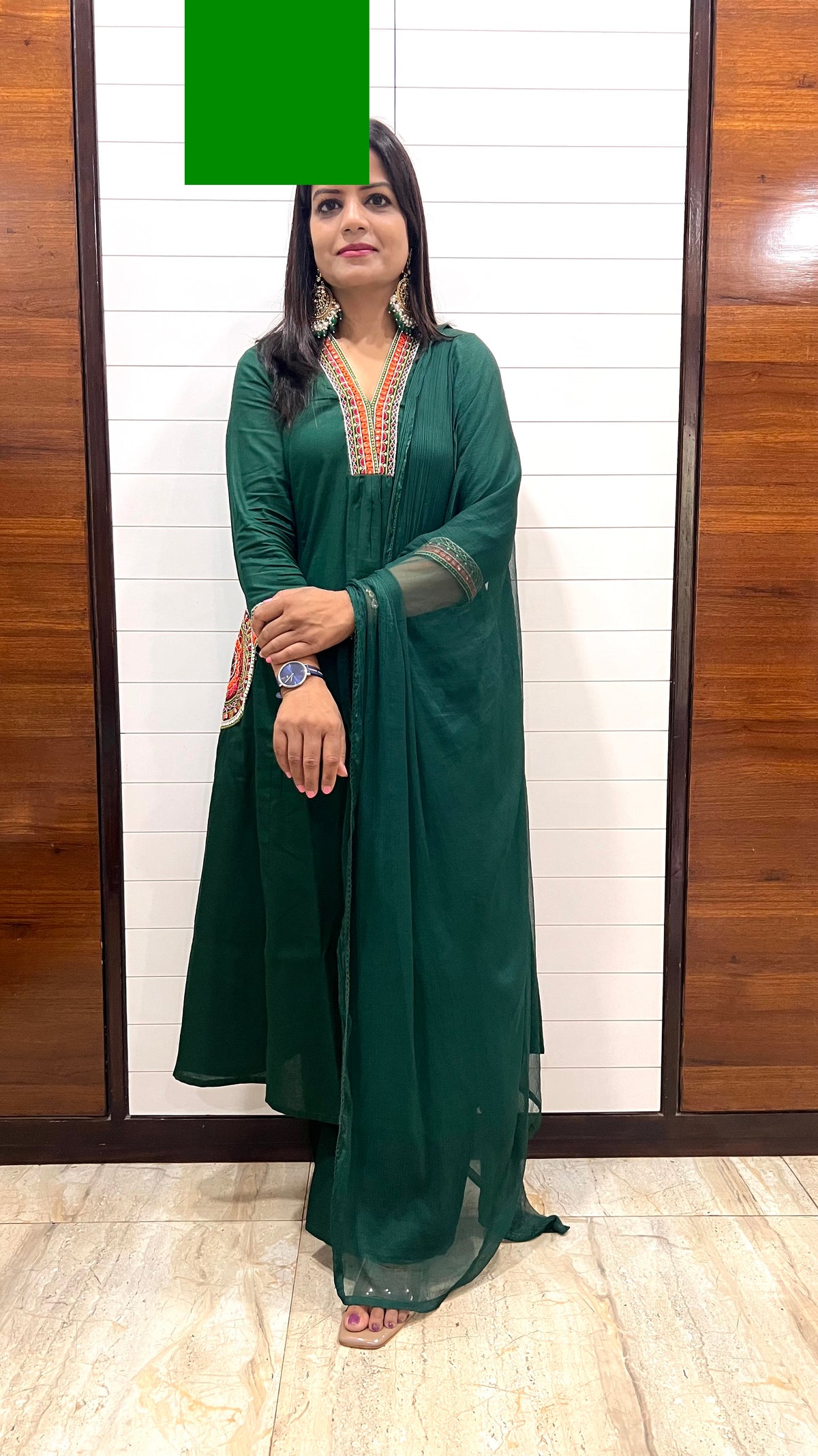 MUMZHUG Pure Cotton Bottle Green Embroidered Feeding & Maternity Kurta Pant with Chiffon Dupatta Set | Premium Nursing Wear | dispatch starts from-10TH OCTOBER