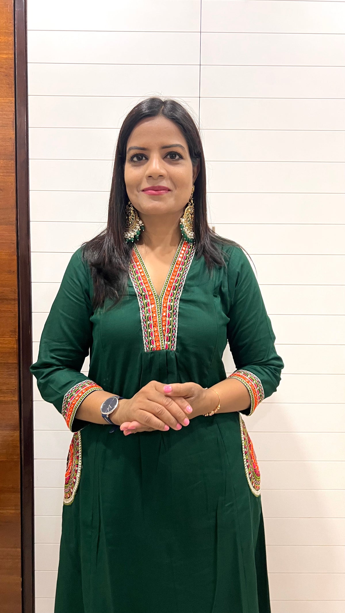 MUMZHUG Pure Cotton Bottle Green Embroidered Feeding & Maternity Kurta Pant with Chiffon Dupatta Set | Premium Nursing Wear | dispatch starts from-10TH OCTOBER