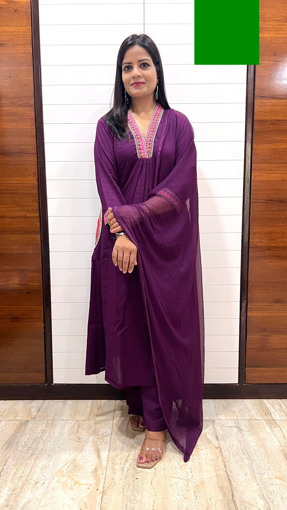 MUMZHUG Pure Cotton Wine Embroidered Feeding & Maternity Kurta Pant with Chiffon Dupatta Set | Nursing Wear for Moms | Dispatch Starts from 5th september
