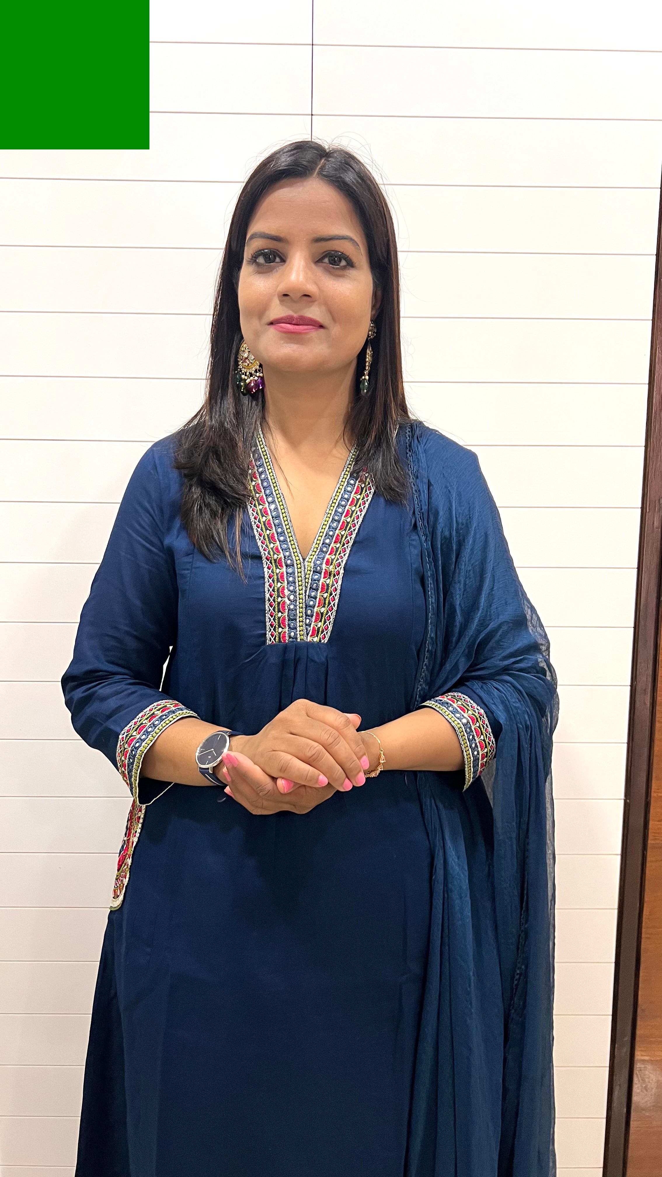 MUMZHUG Pure Cotton Blue Embroidered Feeding & Maternity Kurta Pant with Chiffon Dupatta Set | Nursing Wear for Moms | Dispatch Starts from 8th september