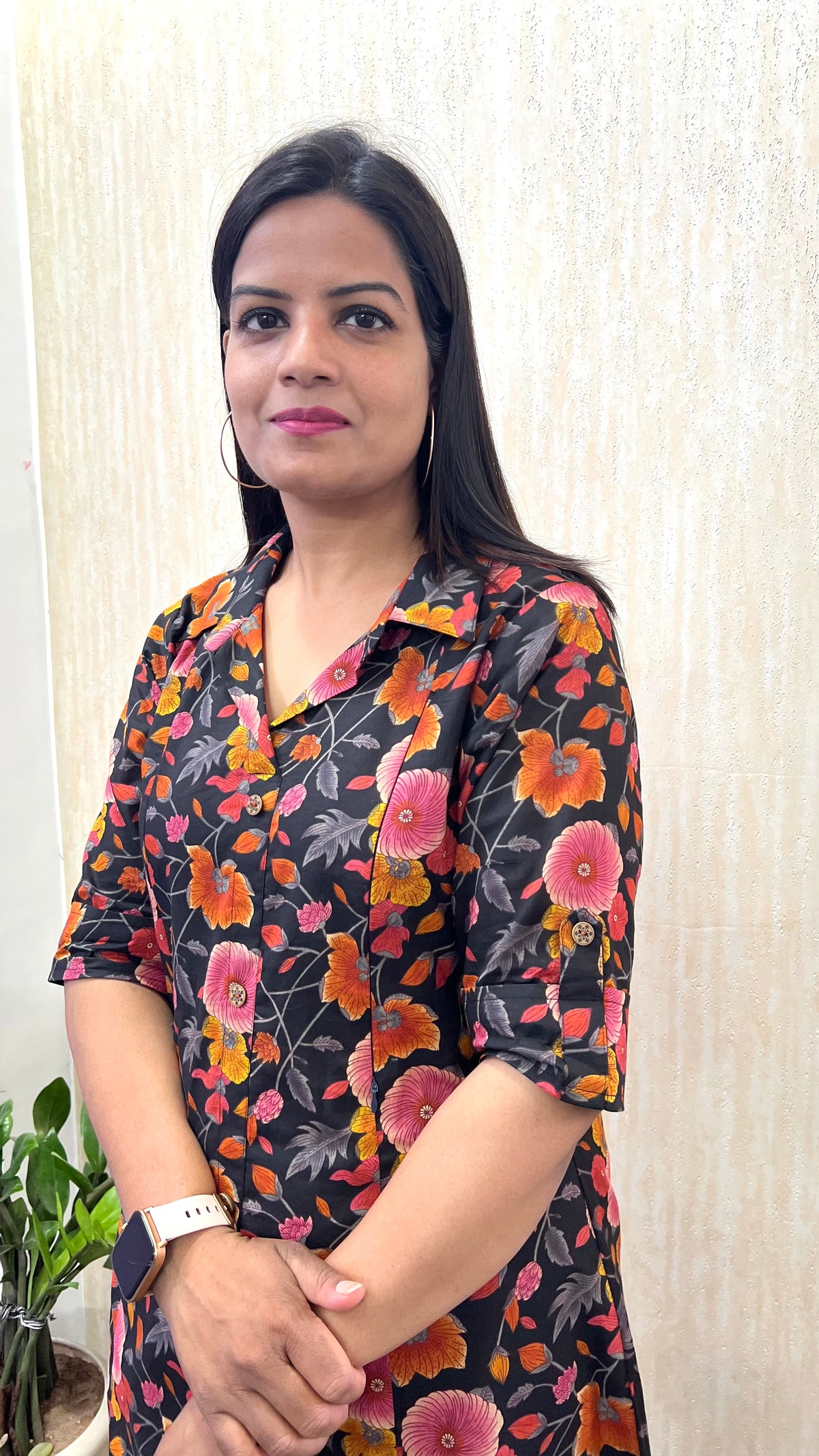 Mumzhug “Gulnaar Bloom” Black Jaipuri Print Pure Cotton Feeding & Maternity Co-ord Set