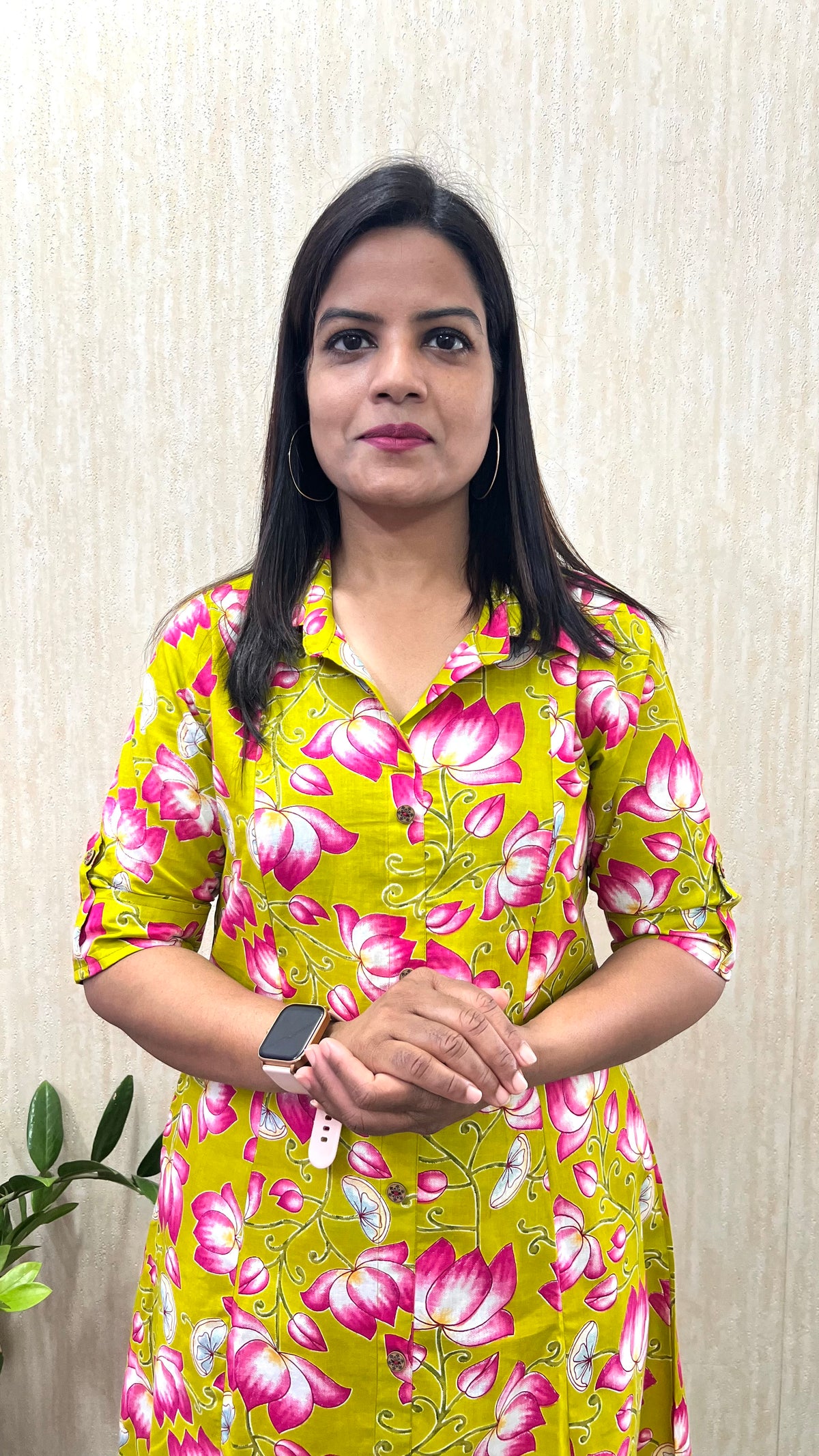 Mumzhug “Lime Lotus” – Jaipuri Floral Pure Cotton Feeding & Maternity Co-ord Set- DISPATCHING STARTS 20TH SEPT