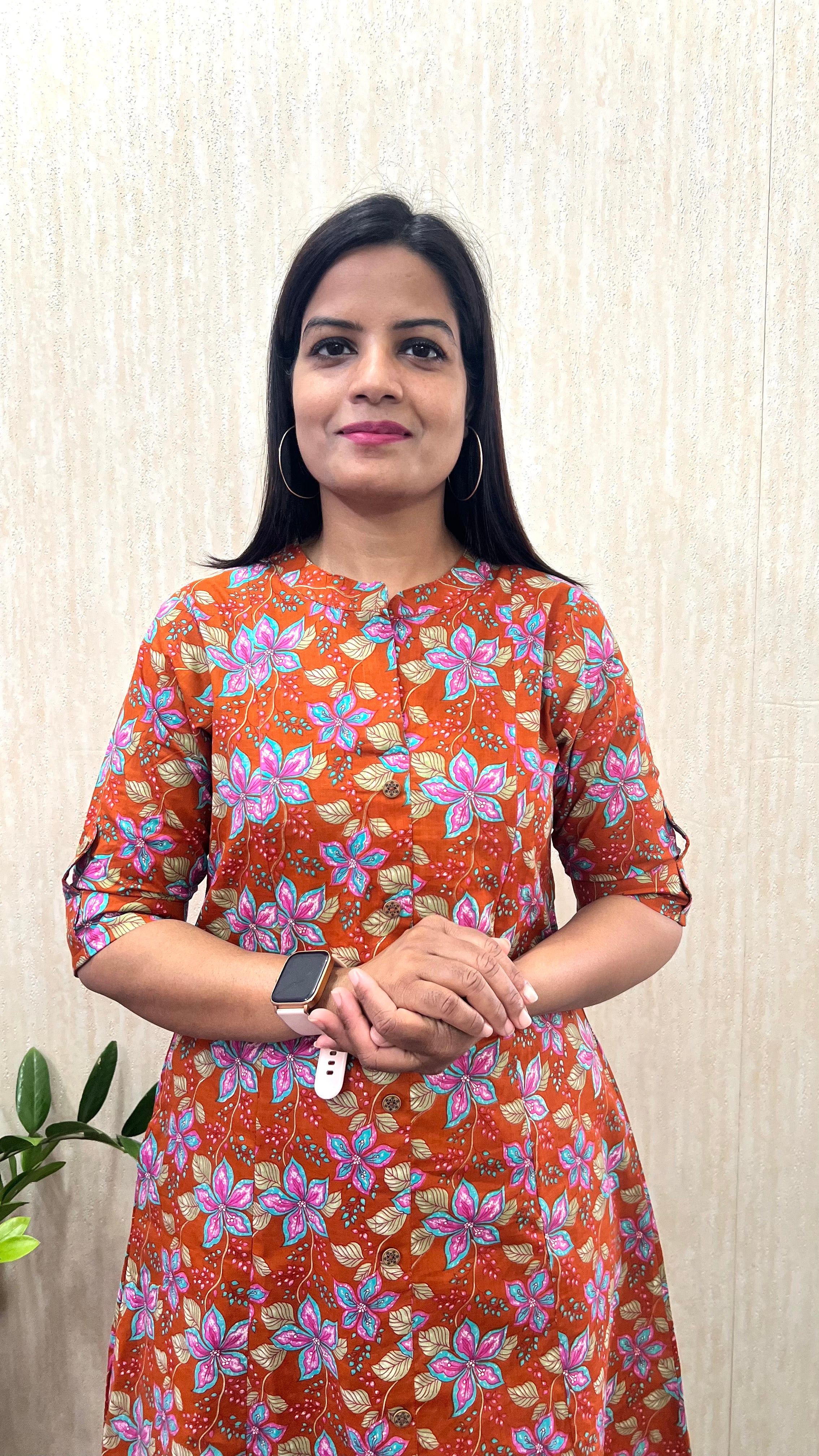 MUMZHUG Rust Rose Pure Cotton Jaipuri Nursing & Maternity Co-ord Set- DISPATCHING STARTS 20TH SEPT
