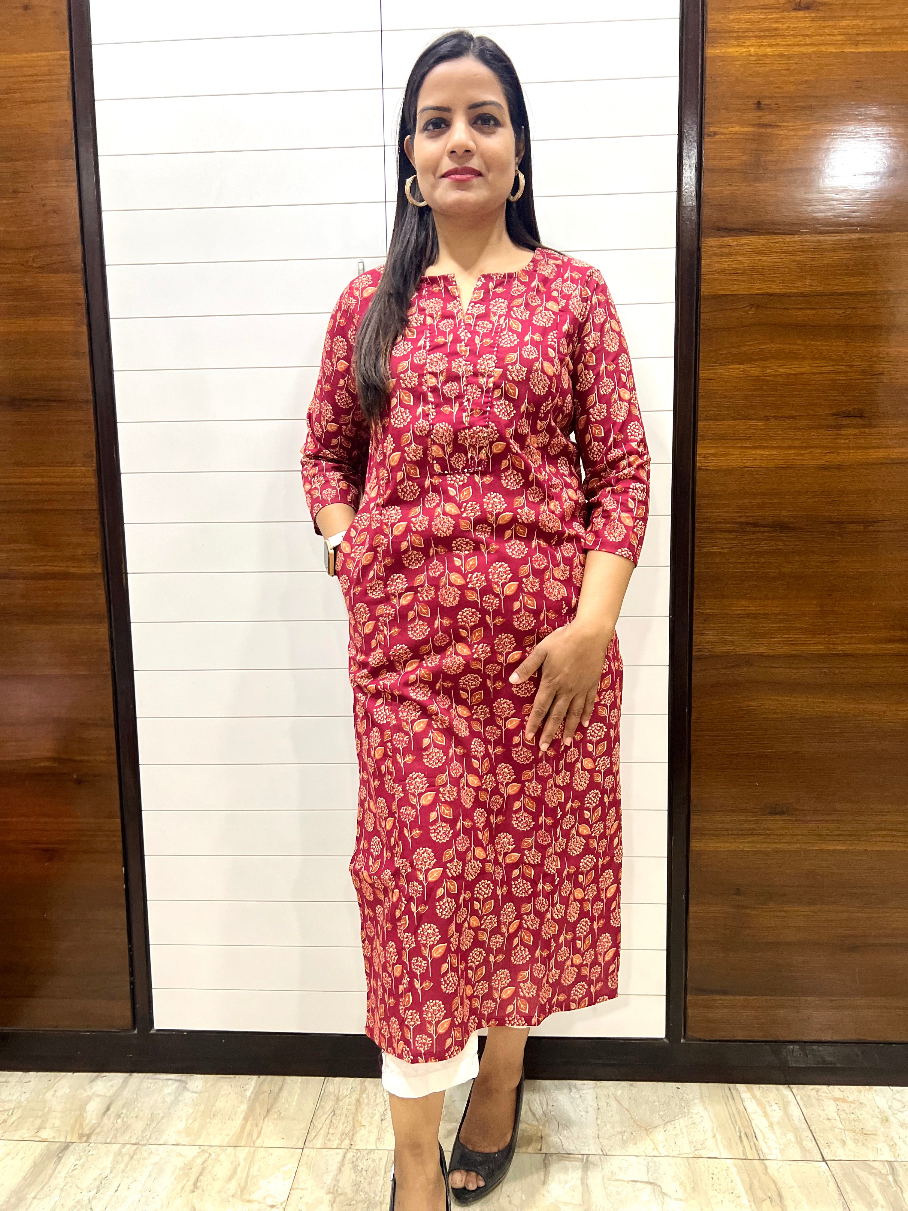 Mumzhug Pure Cotton Feeding Kurta