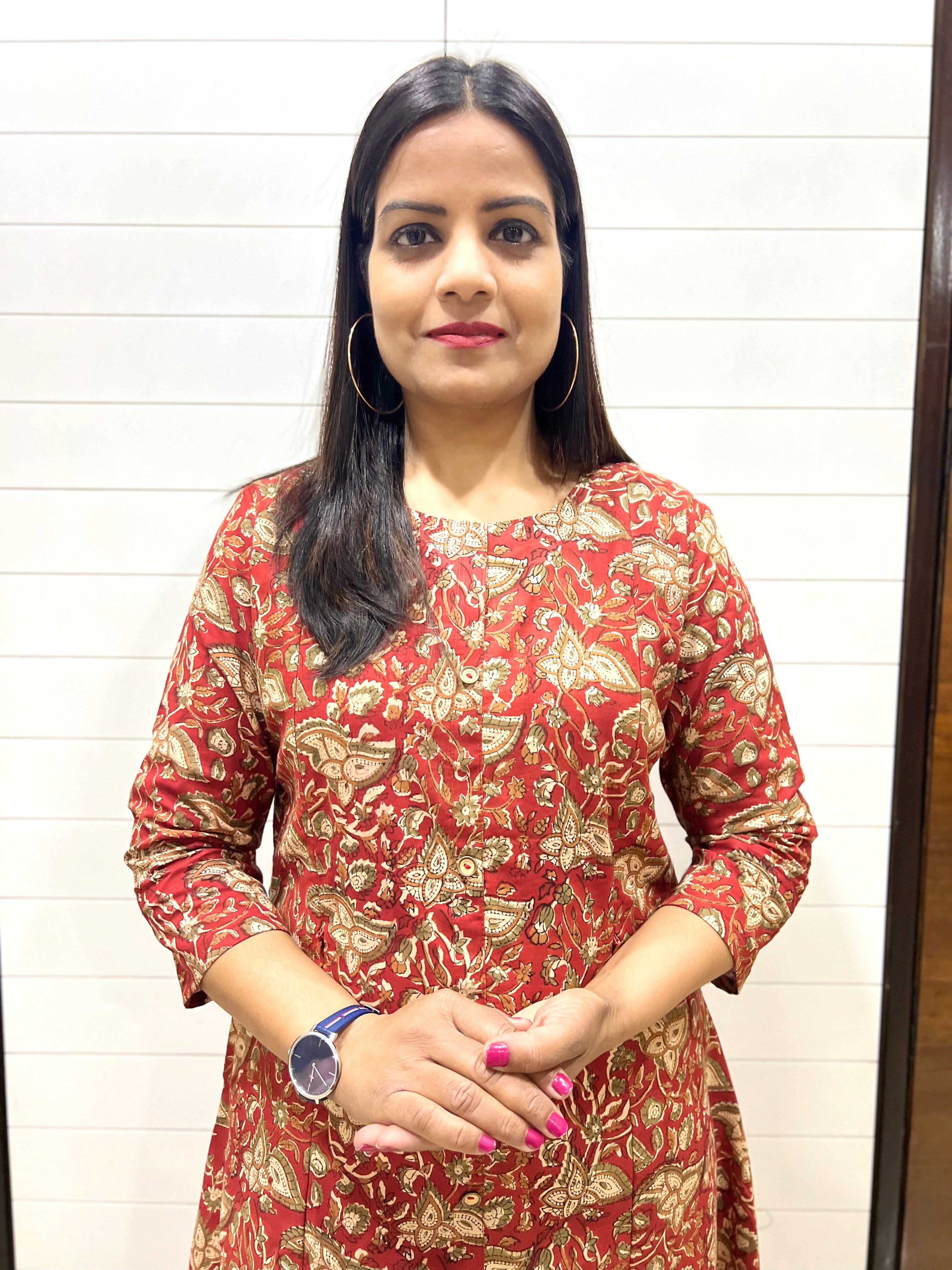 Mumzhug Pure Cotton Jaipuri Hand Block Print Feeding Cord Set with Side Pocket