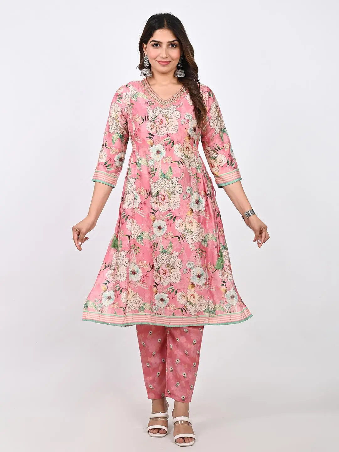 MODAL MASLIN FESTIVE KURTA PANT AND DUPATTA SET Kavita Gupta