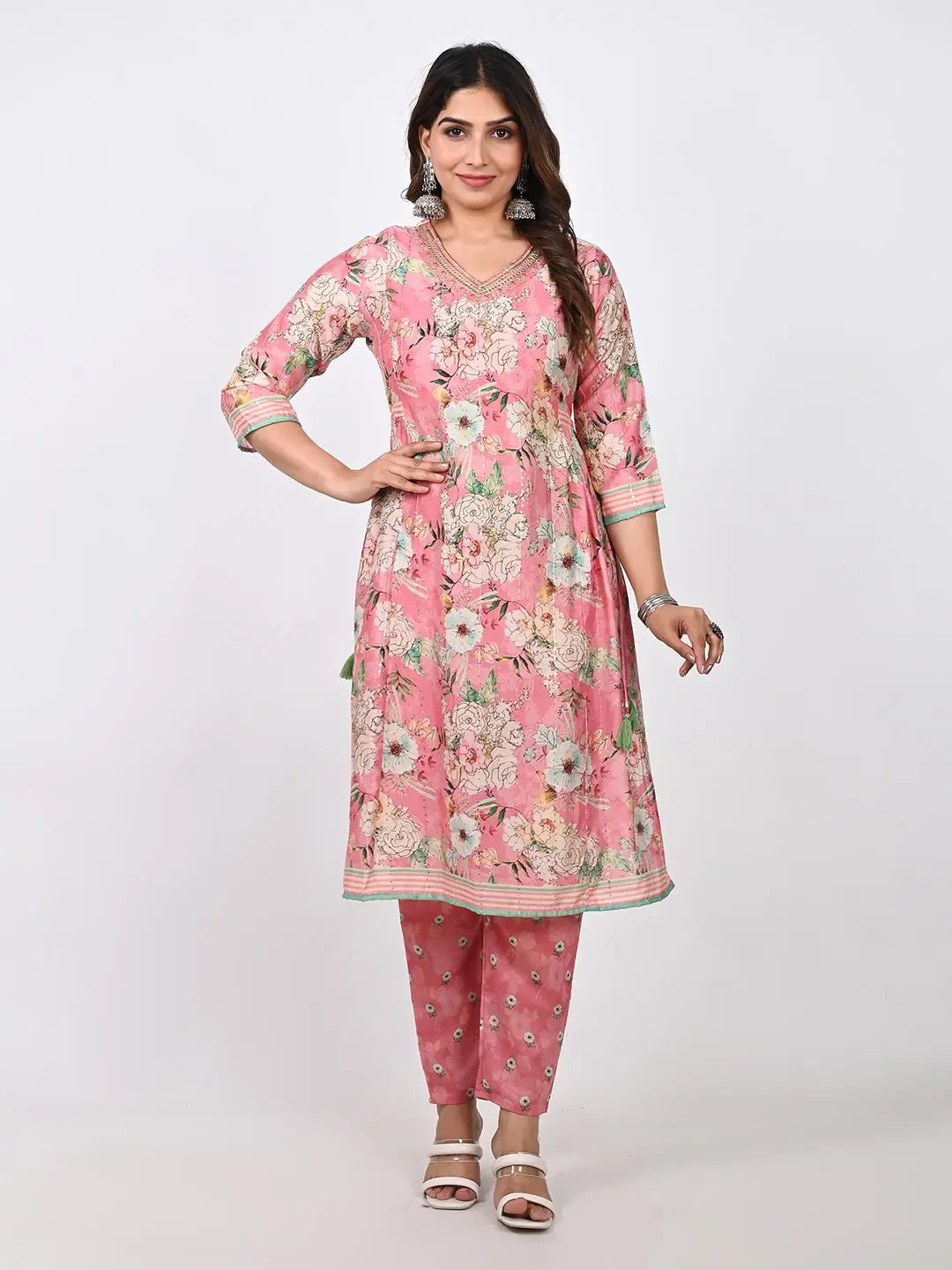 MODAL MASLIN FESTIVE KURTA PANT AND DUPATTA SET Kavita Gupta