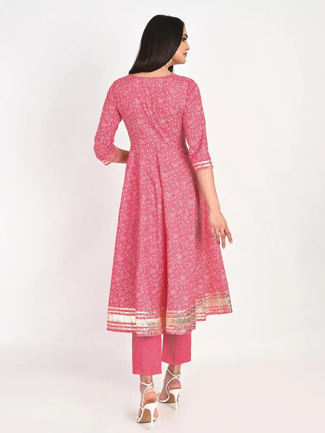 MUMZHUG Cotton Printed FLIAIRED Anarkali with Lining Attached, Pallazo and Dupatta for Feeding and Maternity Purpose mumzhug