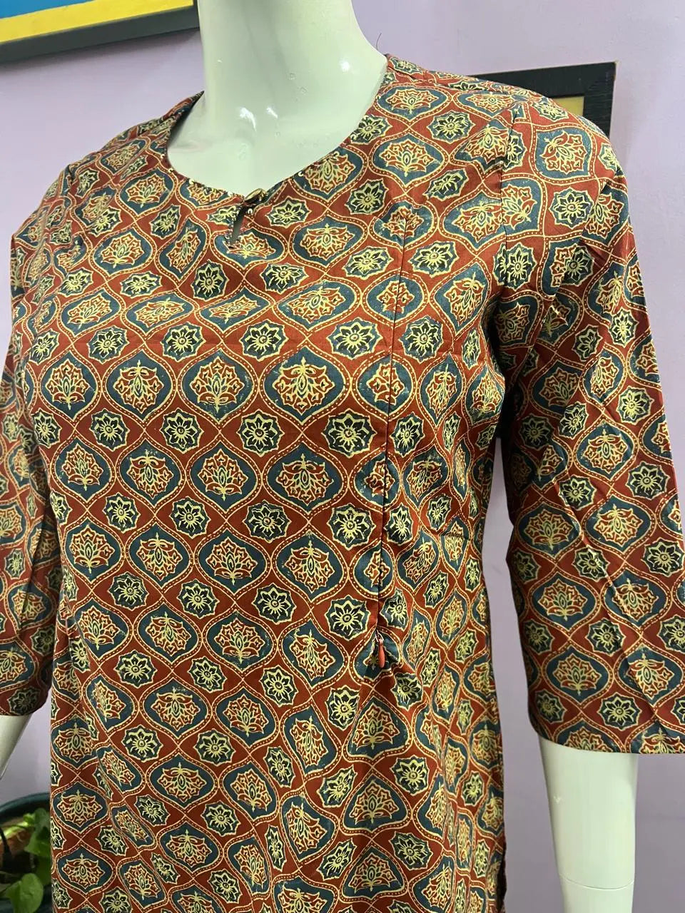 PURE COTTON PRINTED FEEDING KURTA WITH SIDE POCKET - mumzhug