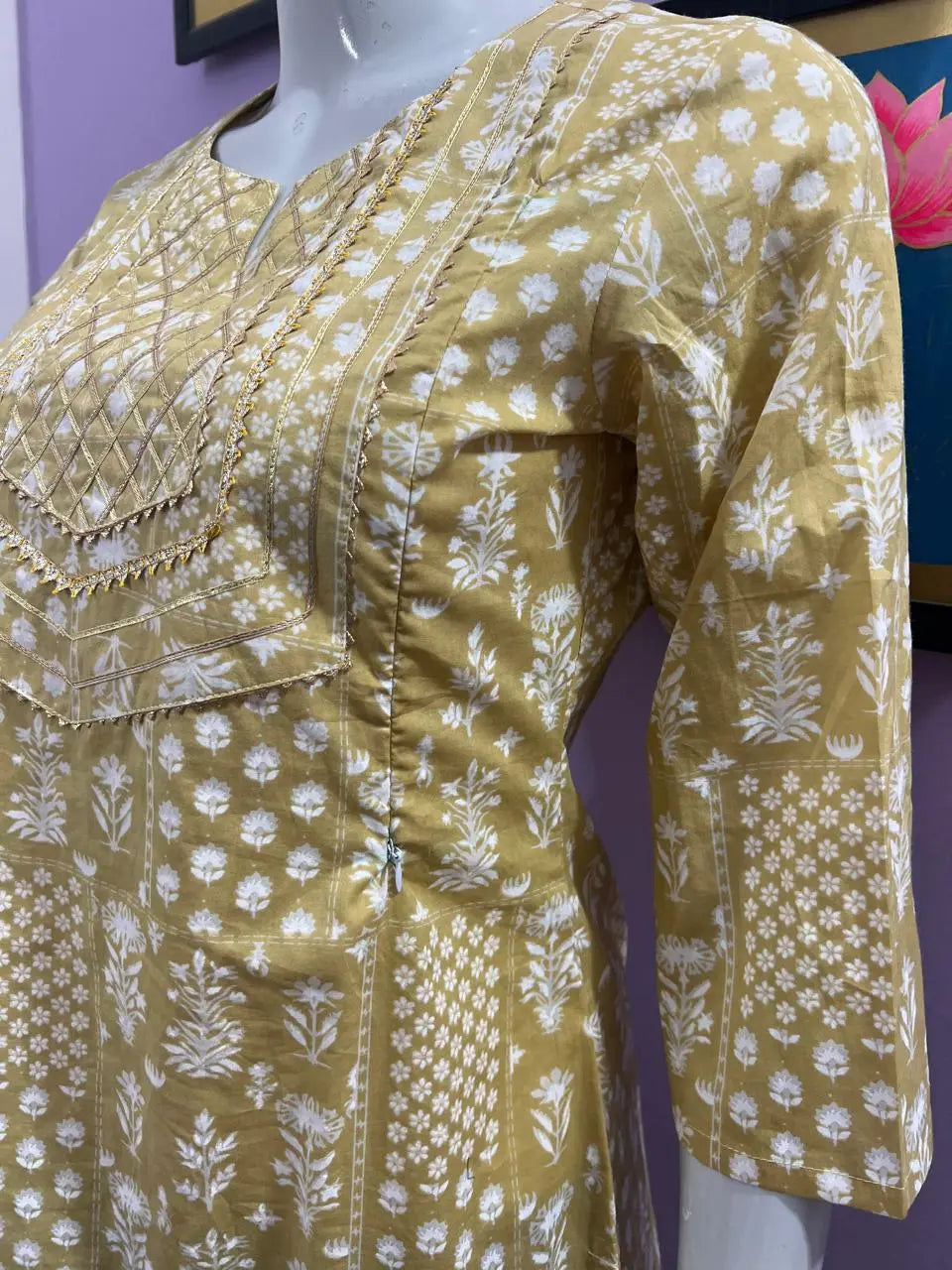 PURE COTTON PRINTED FEEDING KURTA WITH SIDE POCKET  mumzhug 