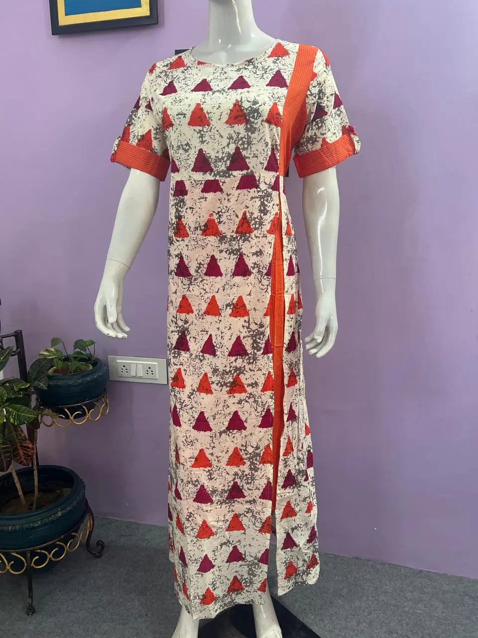 COTTON FEEDING KURTA WITH BOTH SIDE FEEDING ZIPPER  mumzhug 