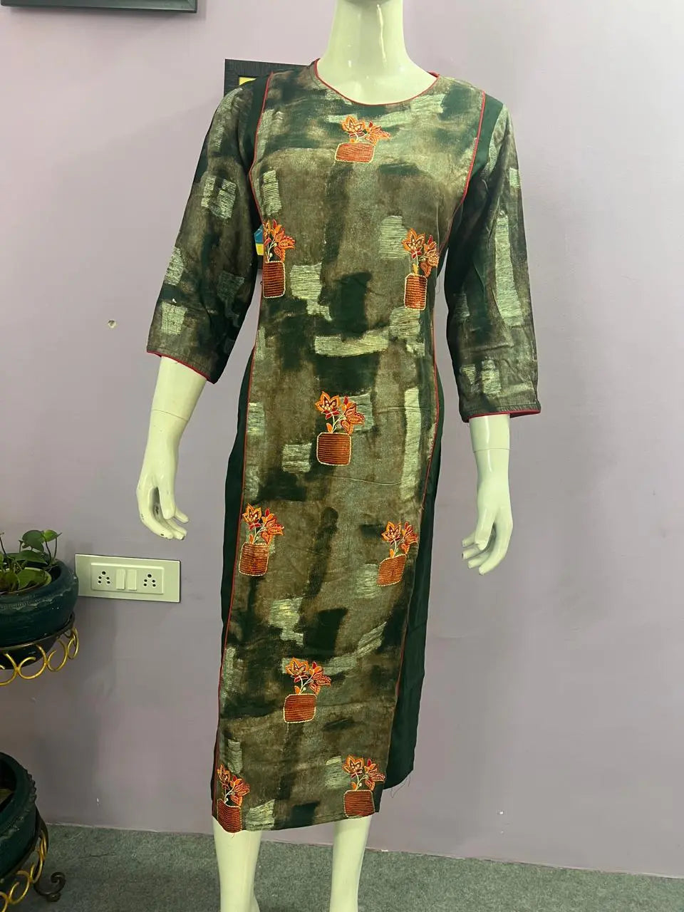 SOFT VISCOSE RAYON EMBROIDED FEEDING KURTA WITH BOTH SIDE FEEDING ZIPPER  mumzhug 