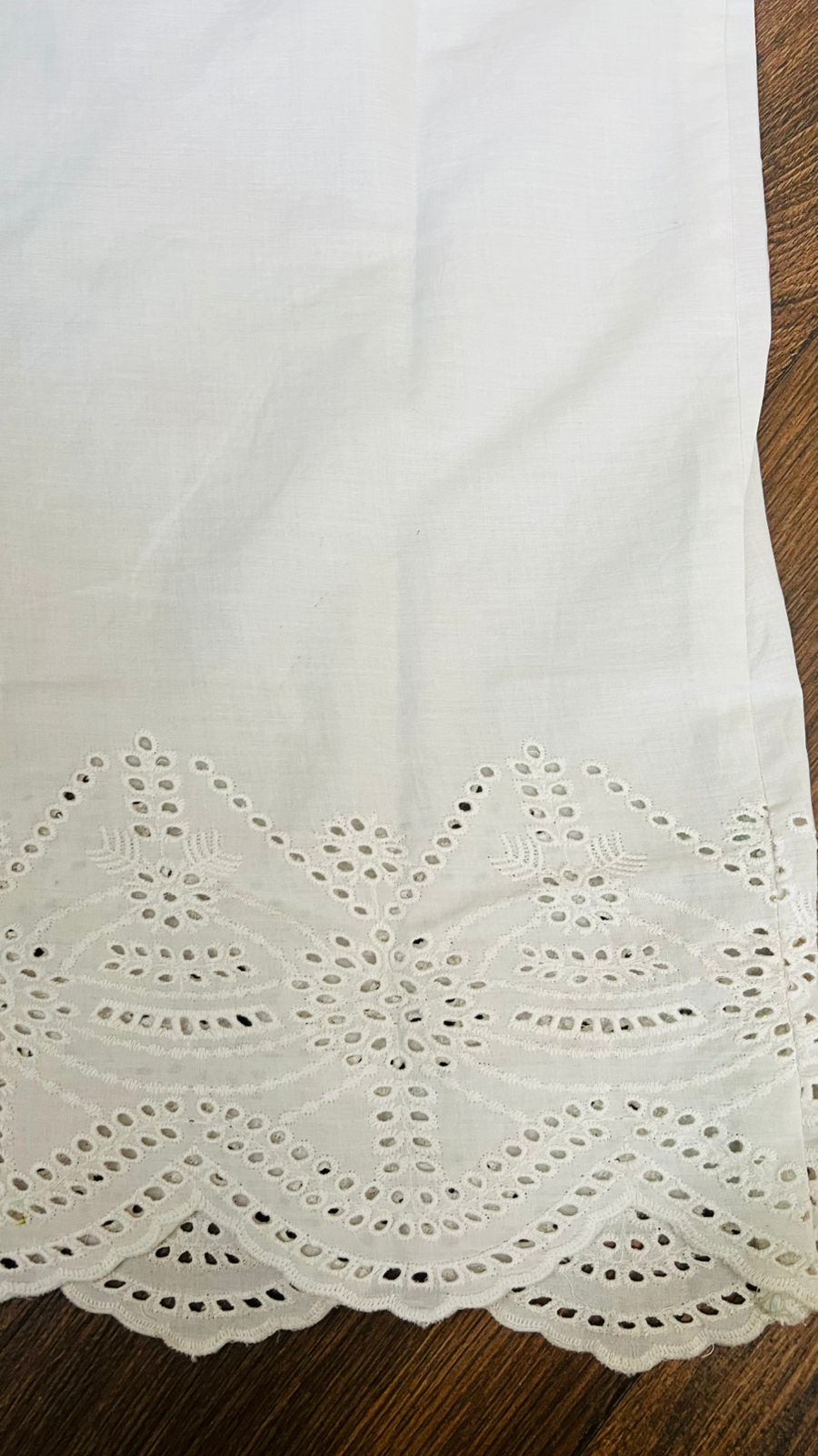 Mumzhug Pure Cotton Schiffli Palazzo to be paired with kurta