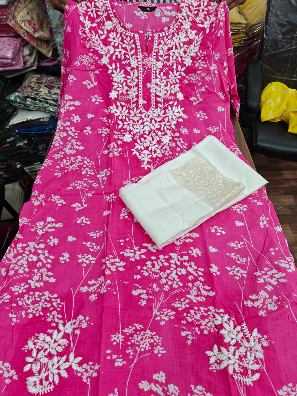 MUMZHUG Coral Blossom™ Pure Cotton Gajri Embroidered Feeding Kurta & Pant Set for Women | Soft Nursing Wear