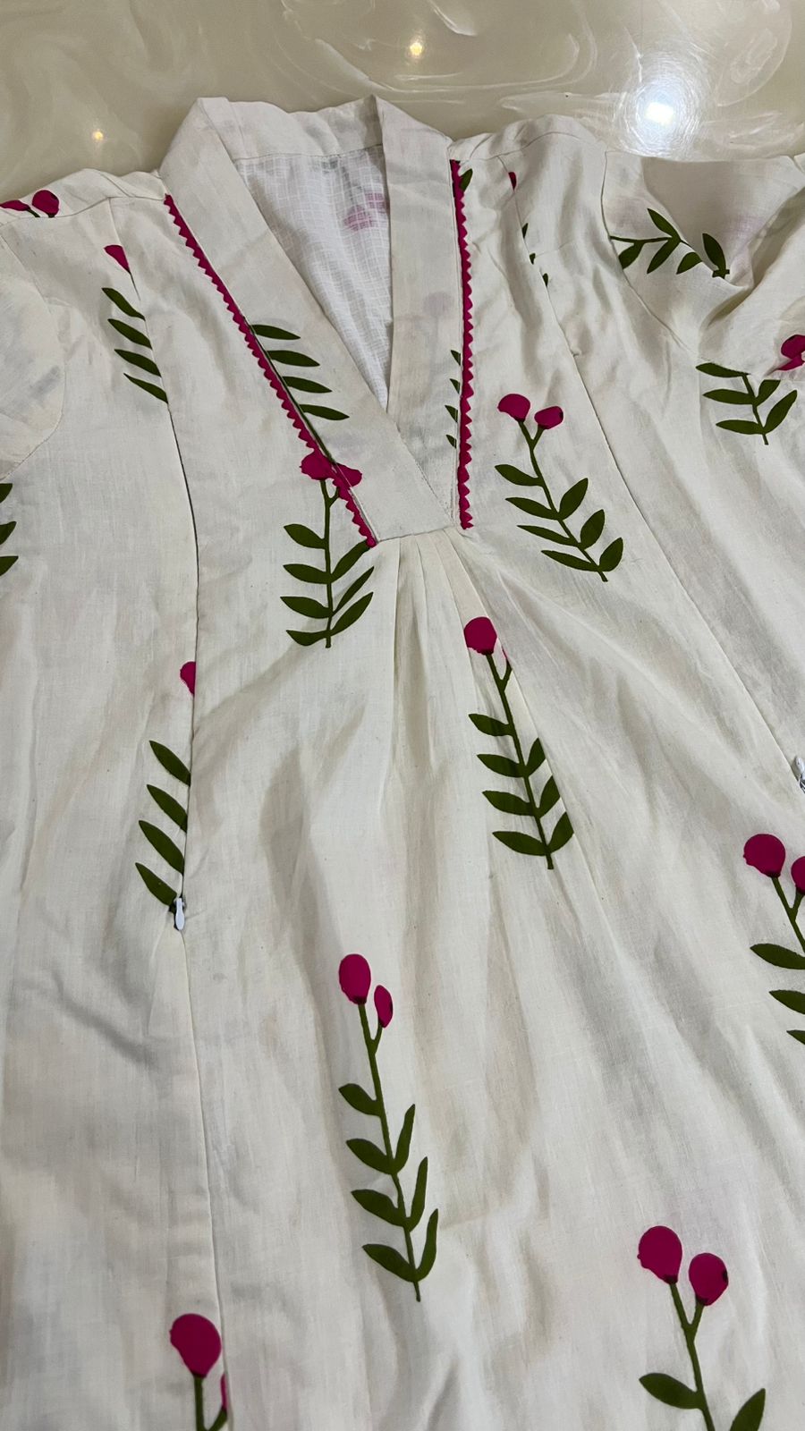 #Ready to ship. Mumzhug pure cotton feeding kurta set with attached lining