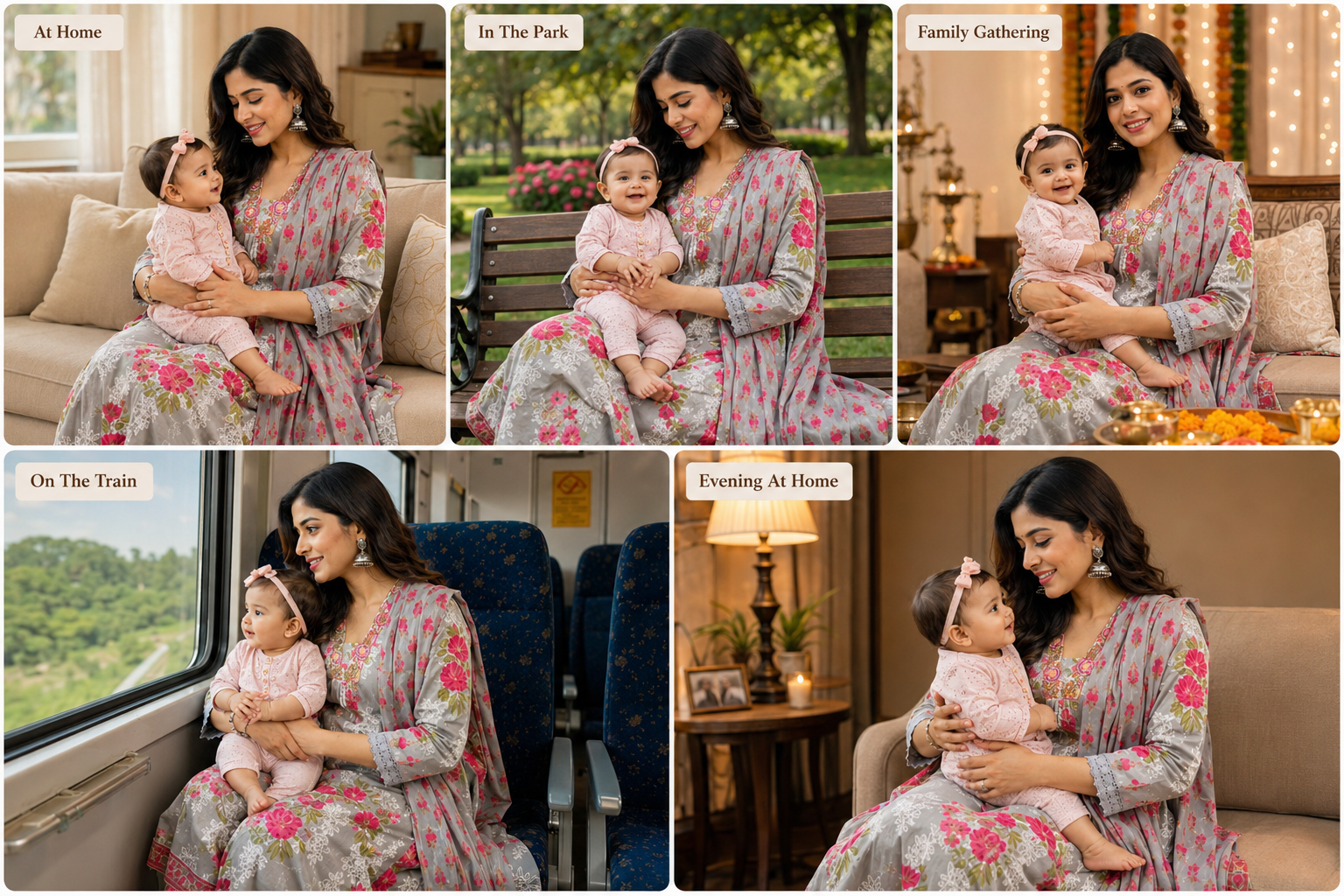 Grey Pure Cotton Maternity & Feeding Kurta Pant Set with Dupatta – Mumzhug Ethnic Wear