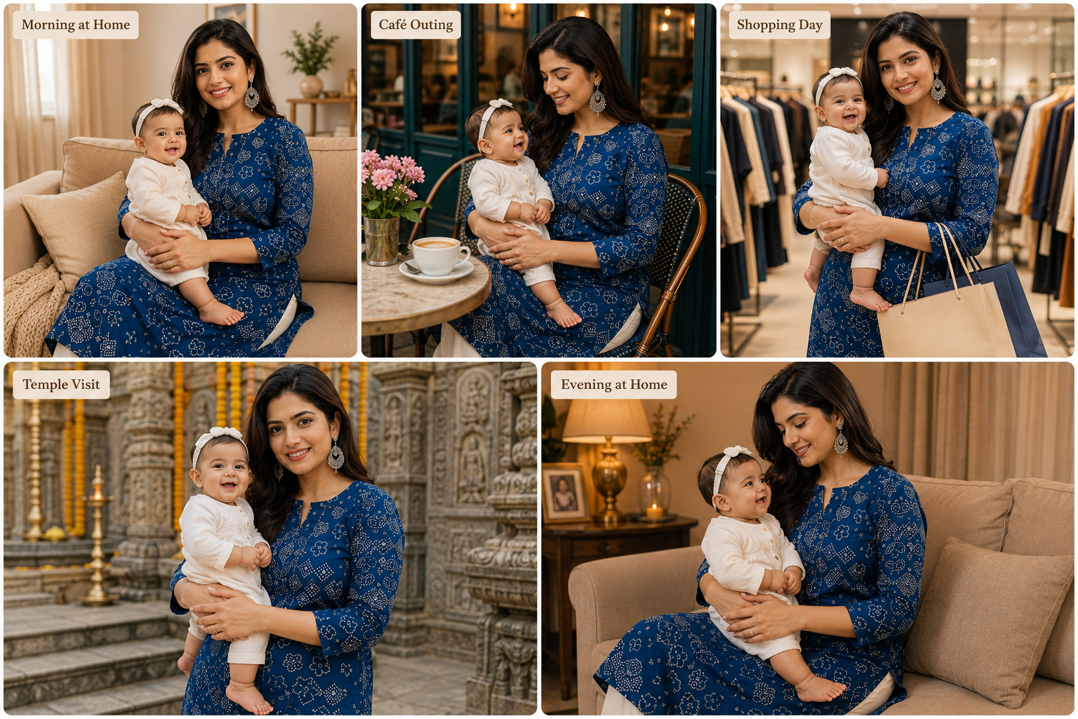 Mumzhug pure cotton blue feeding kurta